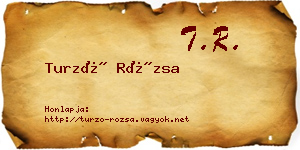 Turzó Rózsa névjegykártya