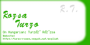 rozsa turzo business card